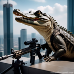 croc with the rifle