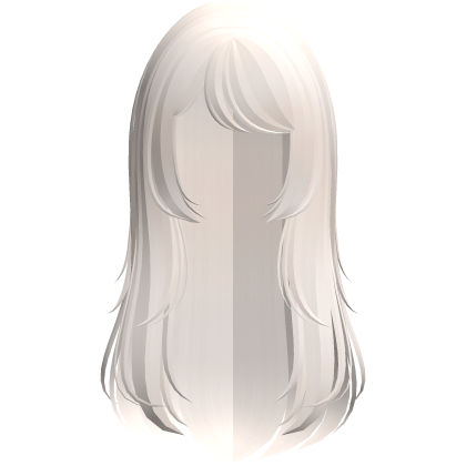 cute long layered wispy doll hair in light blonde Roblox item