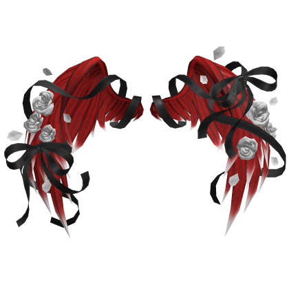 🎀 Rose Petal Angel Wings Ribbons Bows Red White