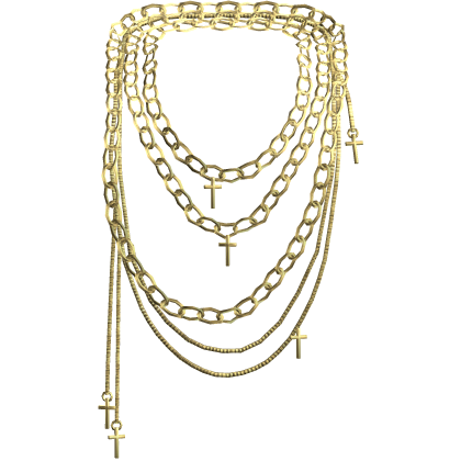 Layered Gold Cross Chain Necklace 3.0 thumbnail