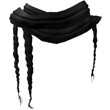 Black Grunge Brutalist Wrinkled Scarf