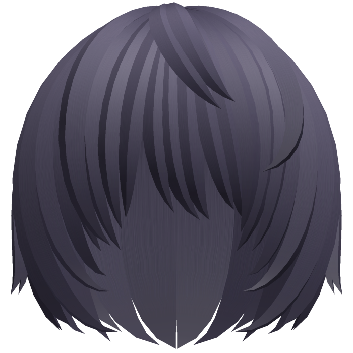 (^ ×ᆺ× ^) emo nyan anime boy hair in purple