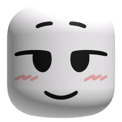 Blushing Smile Face - White Roblox item