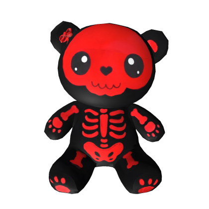 Kawaii skeleton plush red Roblox item