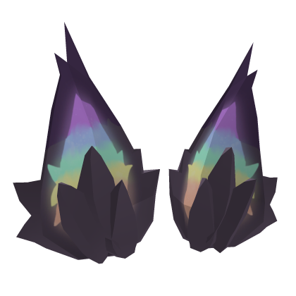 Half Rainbow Wolf Goober Ears Roblox item