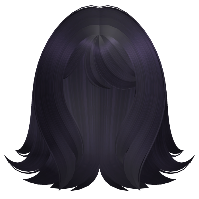 ♡ kawaii short cute dark purple hair