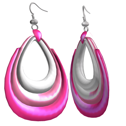Pink 2000s Harajuku Ear Hoops Y2K