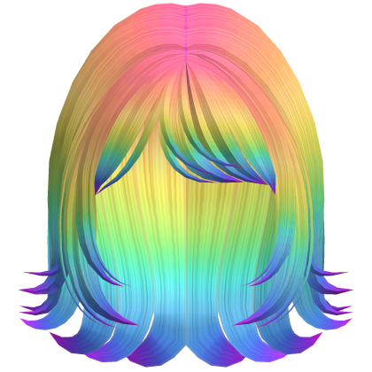 Soft Flipped Short Bob (Rainbow)