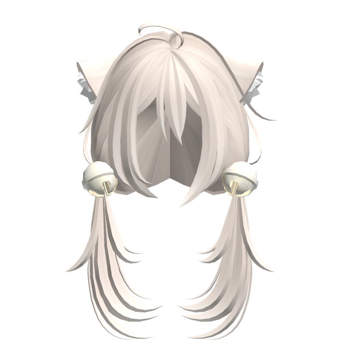 cute moe anime girl cat hair w bells platinum