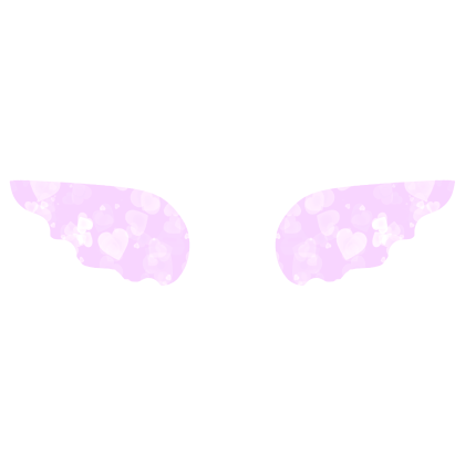 ♡ Cute Simple Sticker Angel Wings in Purple Hearts