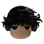 Swept Messy Black Hair With Cap And Headphones 5.0