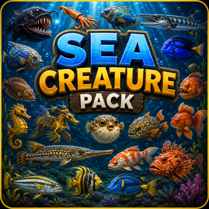 Realistic Sea Creature Pack Mesh Made By Zelgraz preview 1