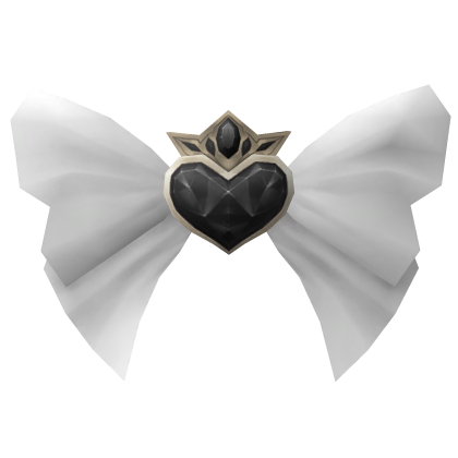 Black Heart Gemstone Hair Bow Roblox item