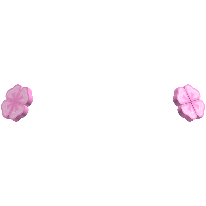 ♡ kawaii pink clover hairclips