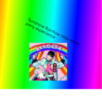 Sunshine rainbow little white pony
