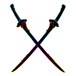 Rainbow Cartoon Double Sword