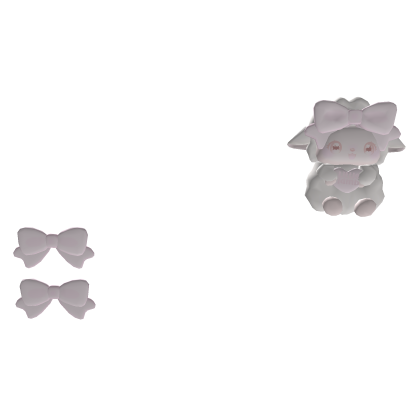︵‧˚♡ little lamb bows Roblox item