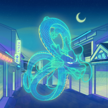 Aesthetic Neon Dragon Roblox decal