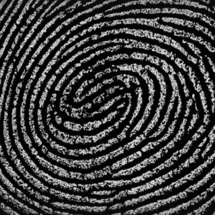 black and white fingerprint