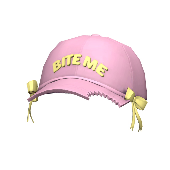 [NEW 🚨] "BITE ME" Cap with Bows in Pink/Yellow
