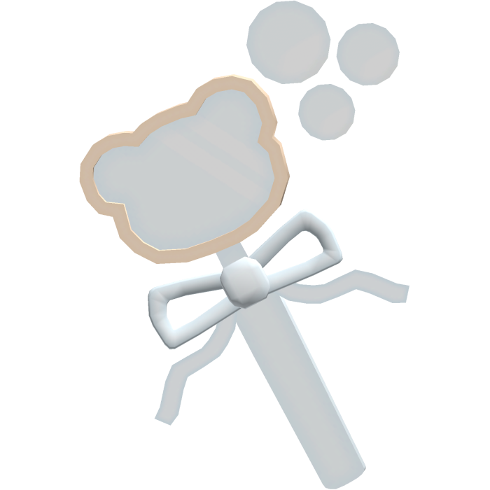 ♡ : blue cutecore silly bear bubble blower