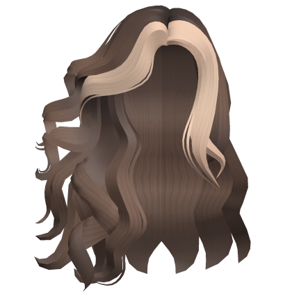 Two-Tone Curly Hair in the Wind Blonde & Brown Roblox item