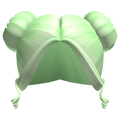 -',ৎ Preppy Space Buns with Bangs in Green