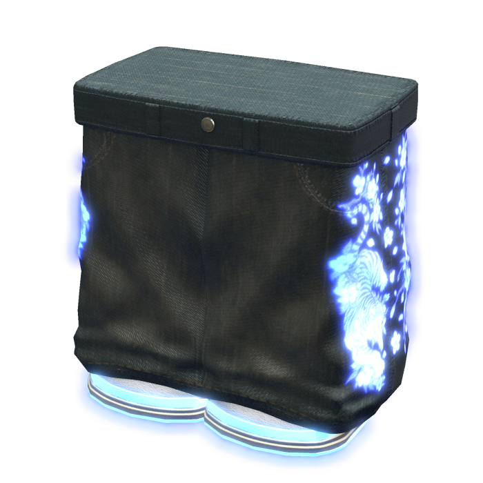 Blue Glowing Emissive Tiger Print Jeans 1.0