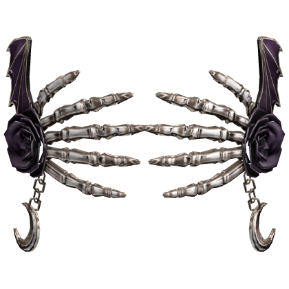 Vampiric Skeleton Rose Hands (Purple) Roblox item