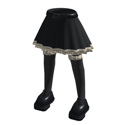 Y2K Midnight Ivory Skirt Set
