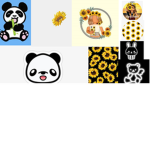 Panda Sqaud Sunflowers