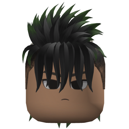 Spiky Mohawk Hair (Black/Green)