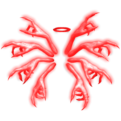 Glowing Hands Aura w/ Shiny Halo - Emissive Red