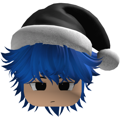 Beautiful hair emo y2k Christmas beret (Blue)