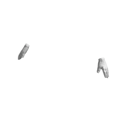 Realistic Hands Gloves White thumbnail