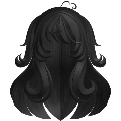 ୨ৎ Sweet Black Fluffy Long Hair With Pigtails