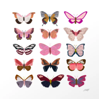 pink butteflies Roblox decal