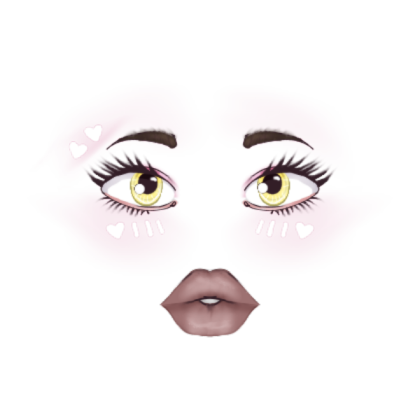 Kawaii Blushing Hearts Roblox decal