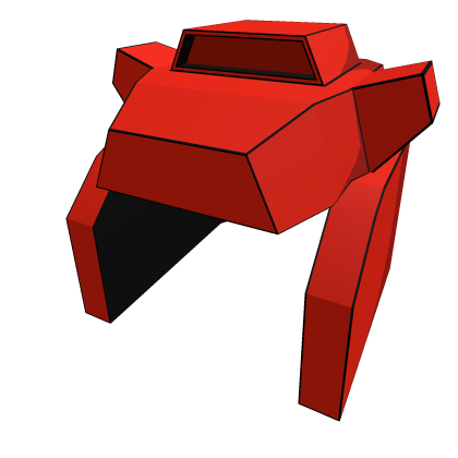 Red alerted mechs helm  Roblox item