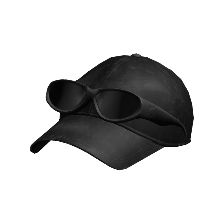 Faded Cap with Sunglasses Black