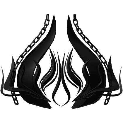 Dark Black Hollow Chained Horns of Honor 