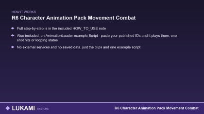 R6 Character Animation Pack Movement Combat preview 4
