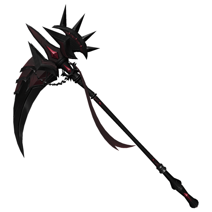 Maroon Dark Red Guardian Scythe