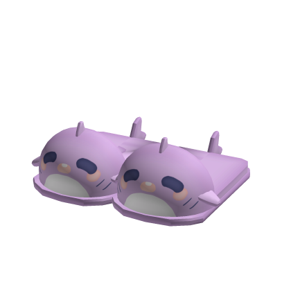 Purple Shark Slippers