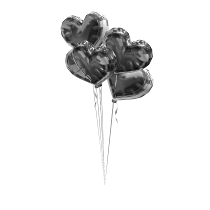 Silver Valentine Balloons