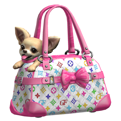 Pink Luxury Monogram Chihuahua Dog Bag 2000s