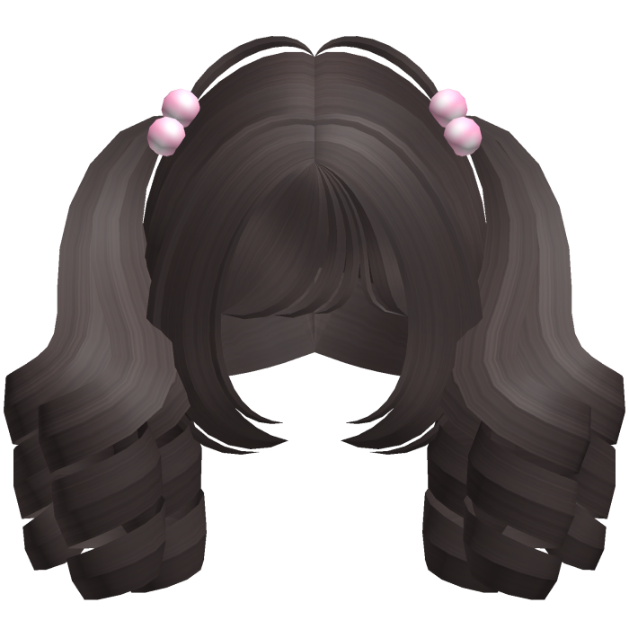 ꒰♡꒱ sweet princess dark brown curly pigtails