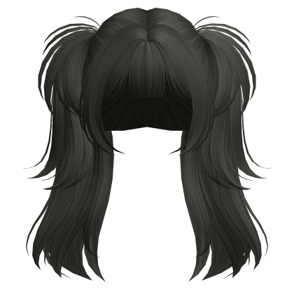 Cute Gyaru Messy Pigtails (Green)
