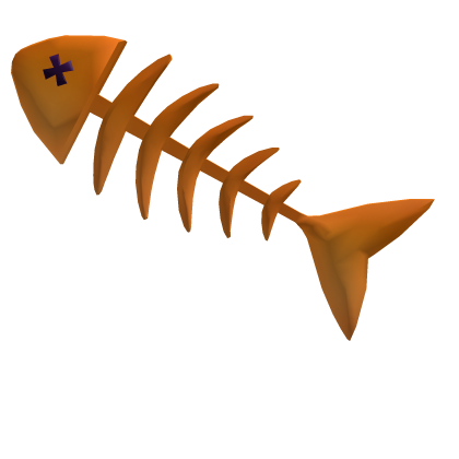 Halloween Orange Fish Skeleton Hair Accessory