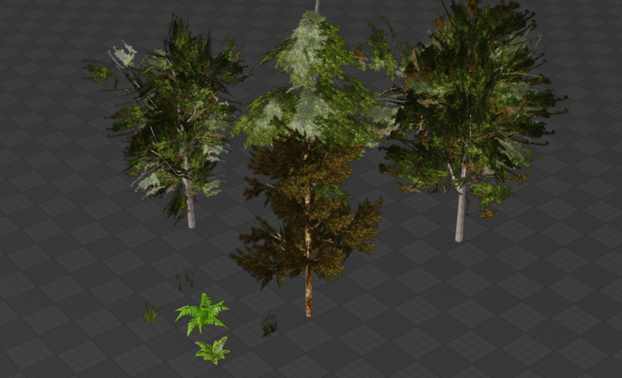 Realistic Low Poly Forest Set preview 2